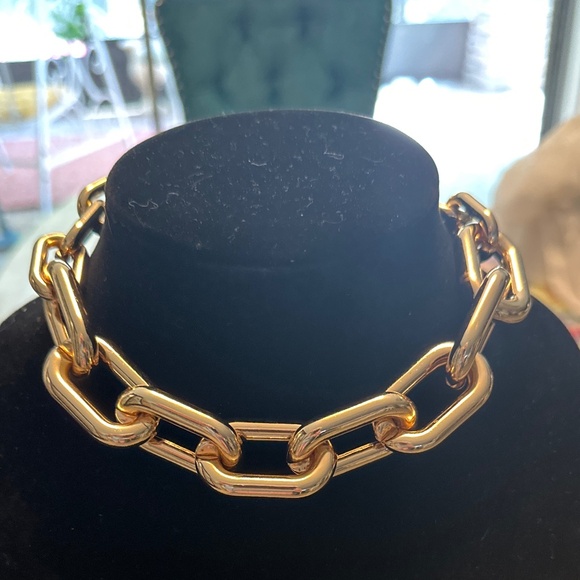 Chunky Gold Costume Chain Necklace - Picture 1 of 6